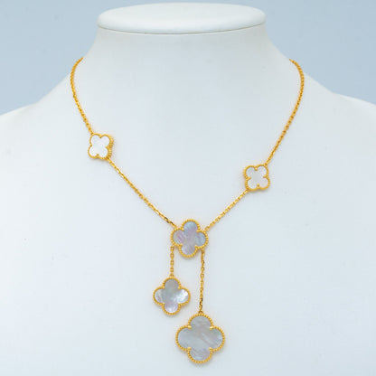 Miro CLOVER MOTHER OF PEARL NECKLACE 6 MOTIF