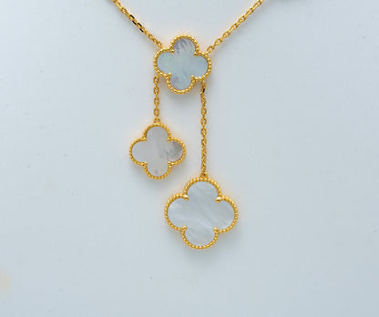 Miro CLOVER MOTHER OF PEARL NECKLACE 6 MOTIF