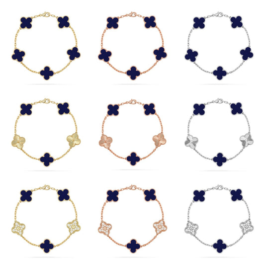[Miro ]New CLOVER 5 MOTIF LAPIS LAZULI BRACELET COLLECTION