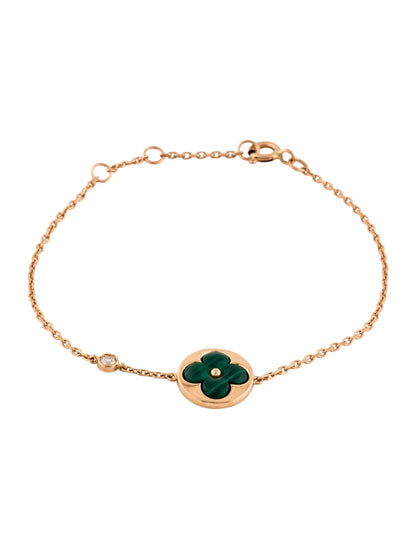 Miro SUN MALACHITE 1 DIAMOND PINK GOLD BRACELET
