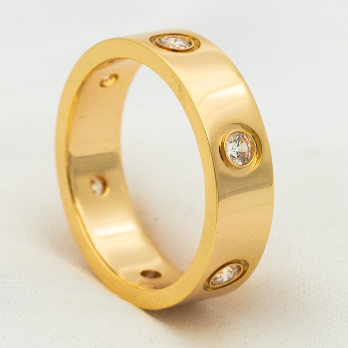 Miro LOVE RING 5.5MM 6 DIAMONDS PINK GOLD