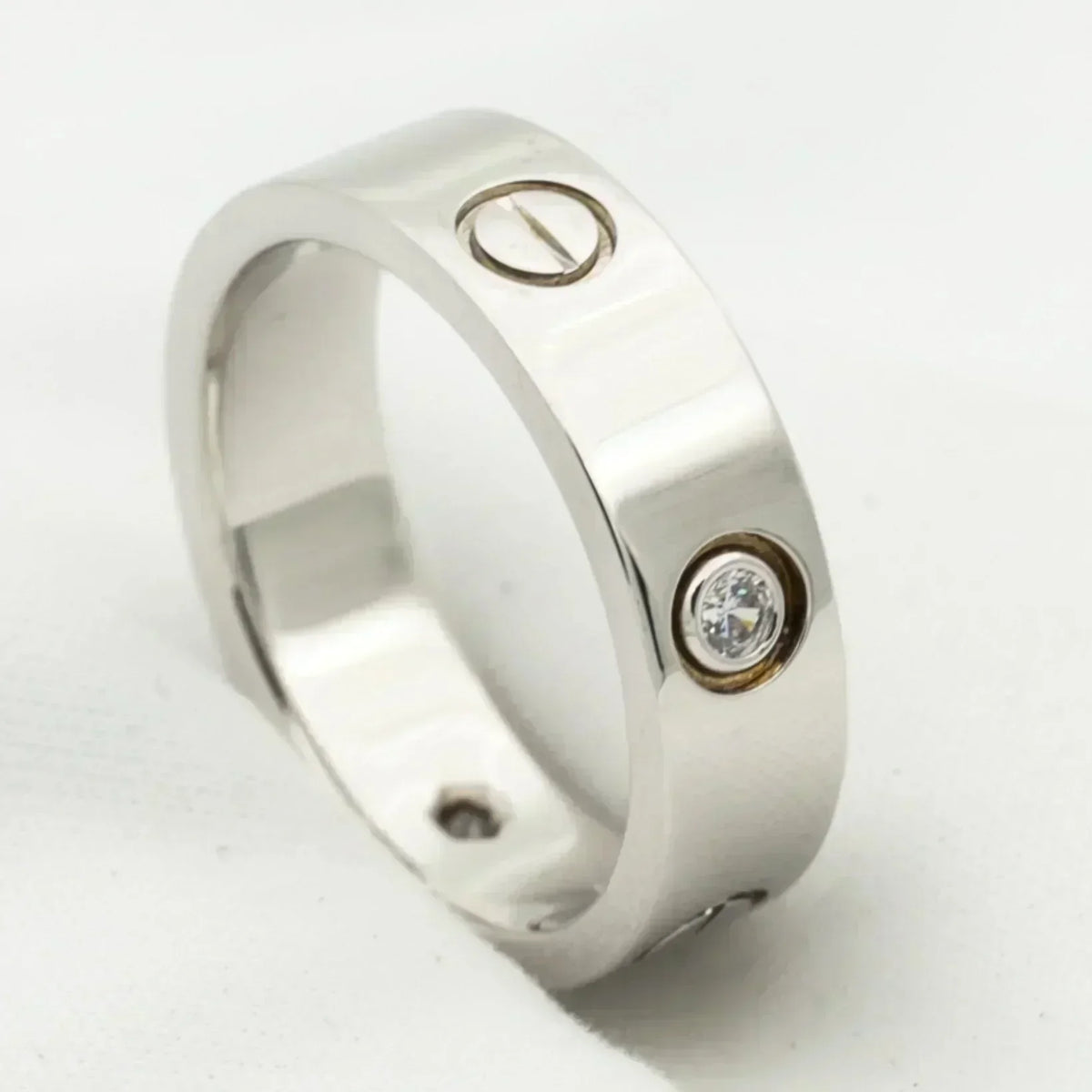 Miro LOVE RING 5.5MM 3 DIAMONDS SILVER