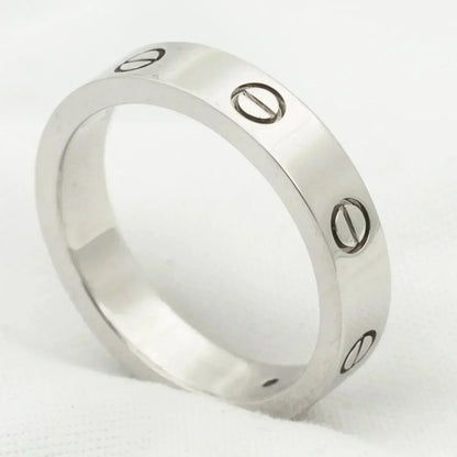 Miro LOVE RING 4MM 1 DIAMOND SILVER