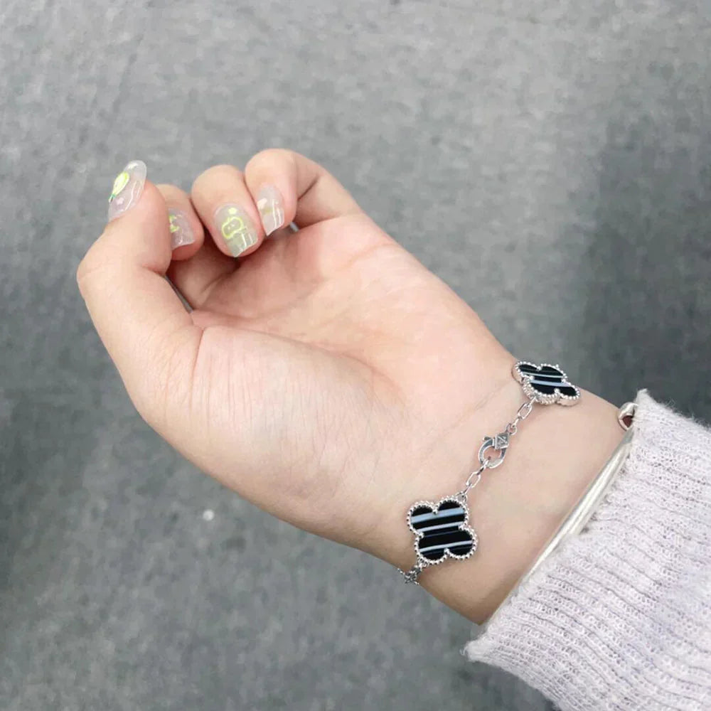 [Miro ]New  CLOVER 5 MOTIF PULSAR STONE BRACELET COLLECTION