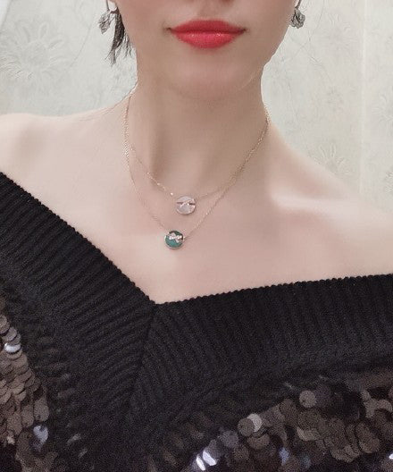 Miro JEUX DE PINK GOLD DIAMOND NECKLACE