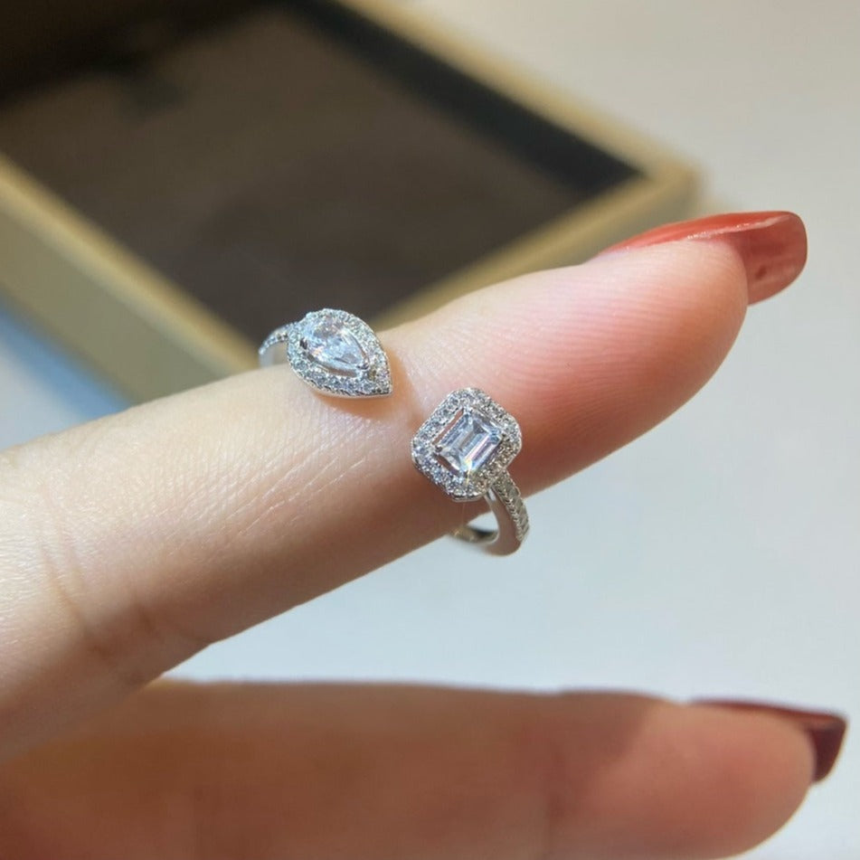 [Miro ] MY TWIN TOI & MOI SILVER DIAMOND RING