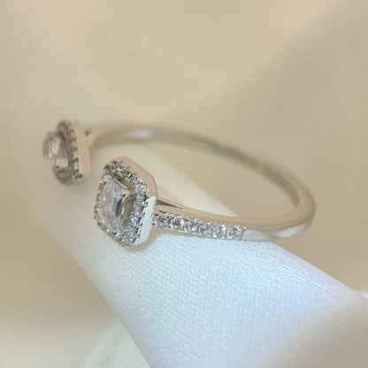 [Miro ] MY TWIN TOI & MOI SILVER DIAMOND RING
