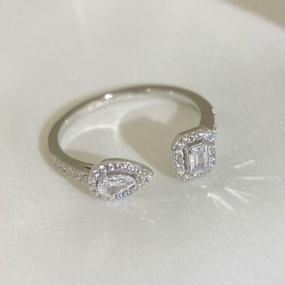 [Miro ] MY TWIN TOI & MOI SILVER DIAMOND RING