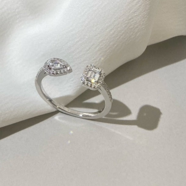 [Miro ] MY TWIN TOI & MOI SILVER DIAMOND RING