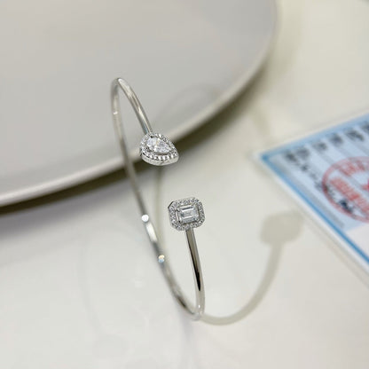 [Miro ] JONC FLEX MY TWIN TOI & MOI SILVER DIAMOND BRACELET