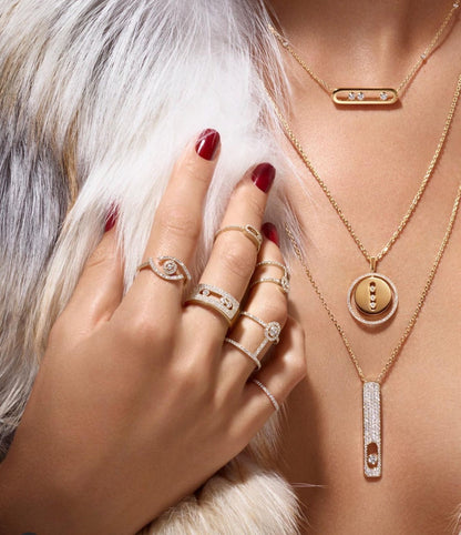 [Miro ]  MOVE PM NECKLACE PINK GOLD DIAMOND