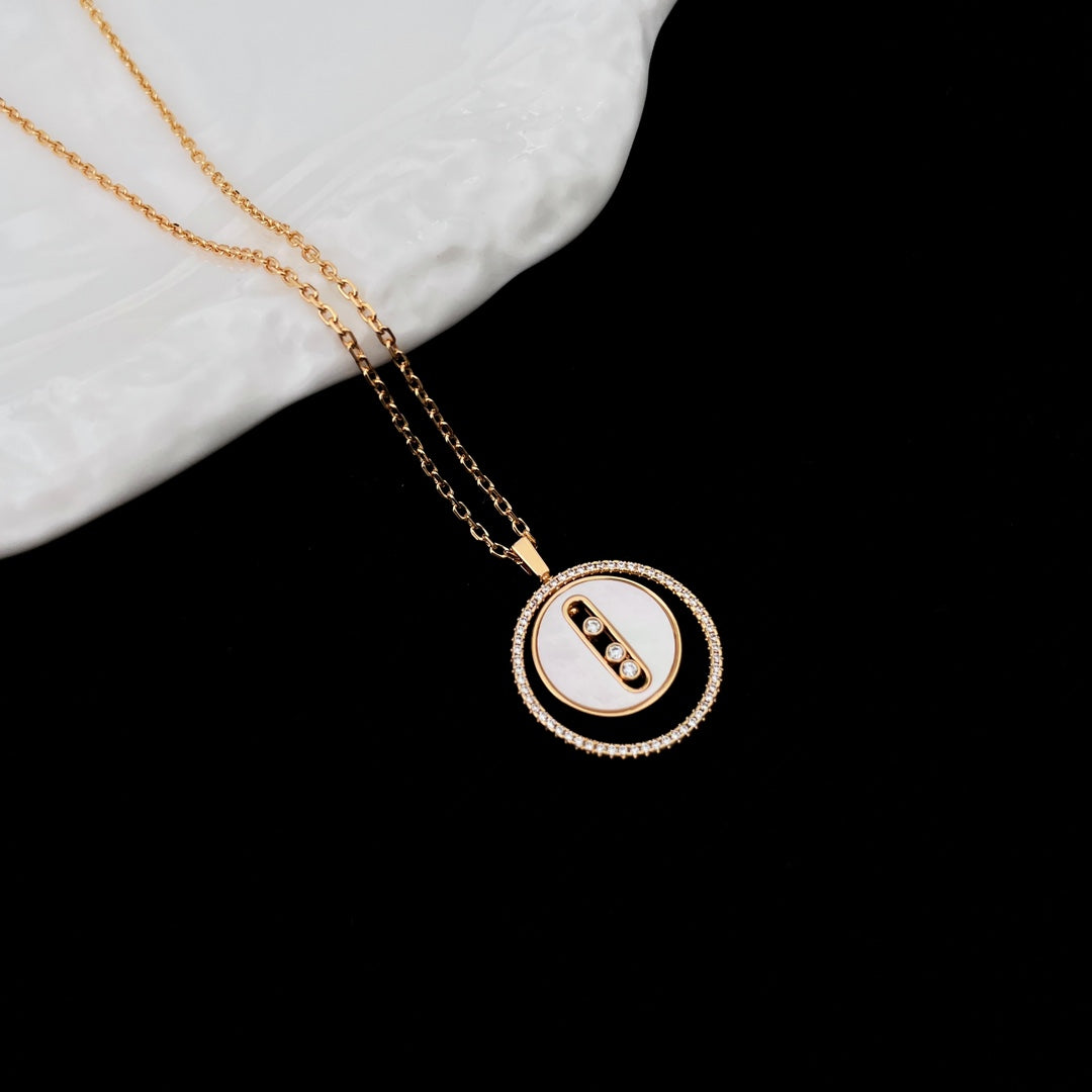 [Miro ]  MOVE MM NACRE BLANCHE DIAMOND NECKLACE