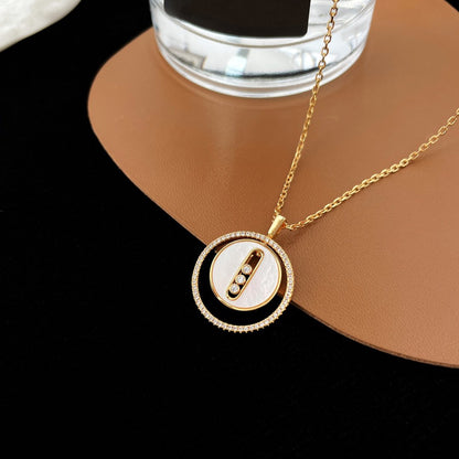 [Miro ]  MOVE MM NACRE BLANCHE DIAMOND NECKLACE