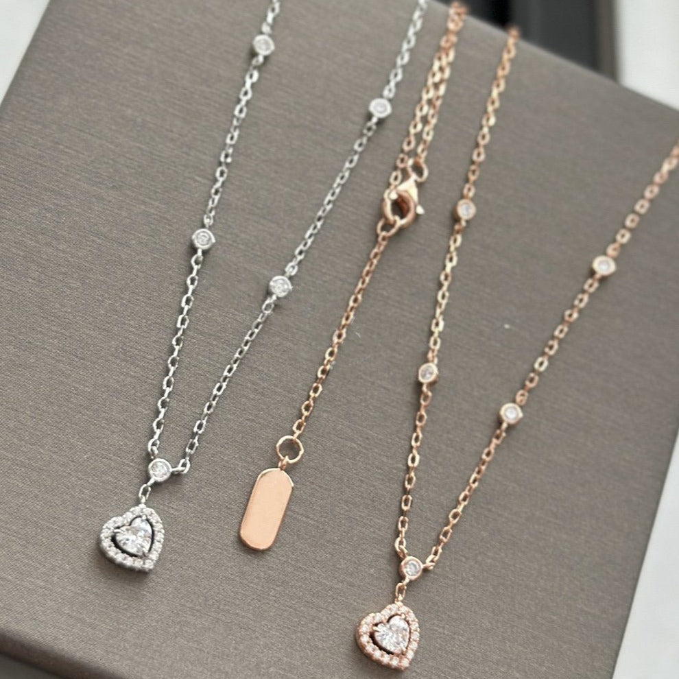 [Miro ] JOY HEART DIAMOND NECKLACE