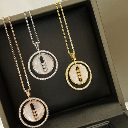 [Miro ]  MOVE MM NACRE BLANCHE DIAMOND NECKLACE