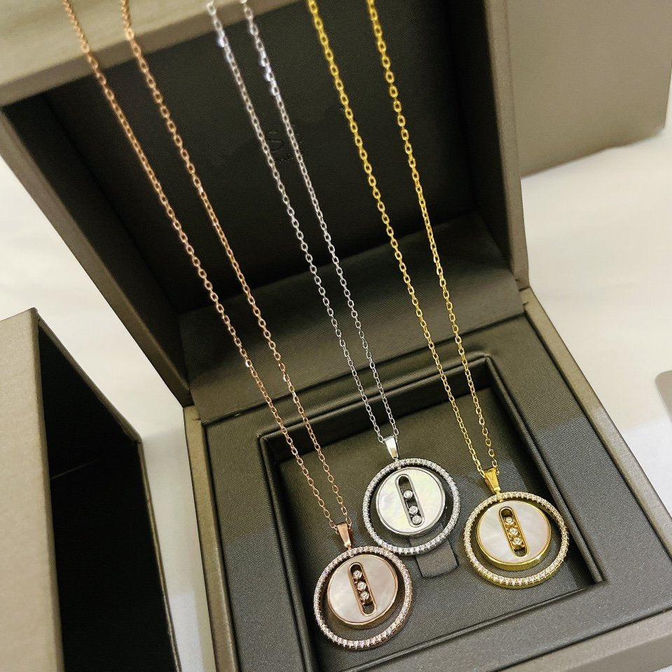 [Miro ]  MOVE MM NACRE BLANCHE DIAMOND NECKLACE