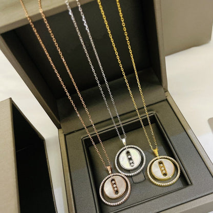 [Miro ]  MOVE MM NACRE BLANCHE DIAMOND NECKLACE