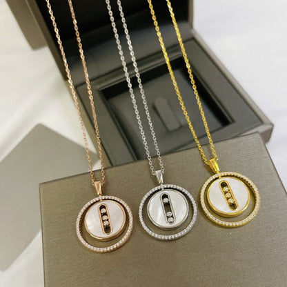 [Miro ]  MOVE MM NACRE BLANCHE DIAMOND NECKLACE
