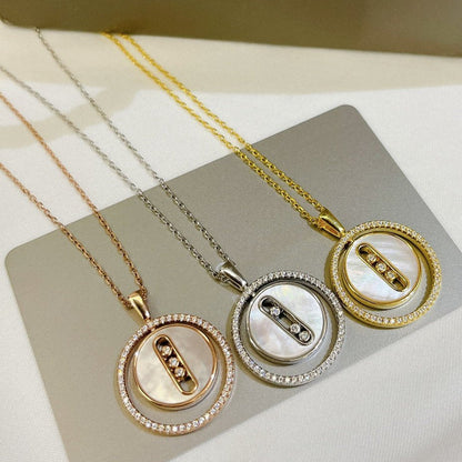 [Miro ]  MOVE MM NACRE BLANCHE DIAMOND NECKLACE