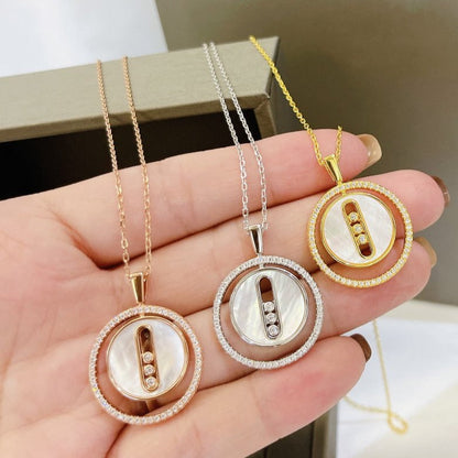 [Miro ]  MOVE MM NACRE BLANCHE DIAMOND NECKLACE