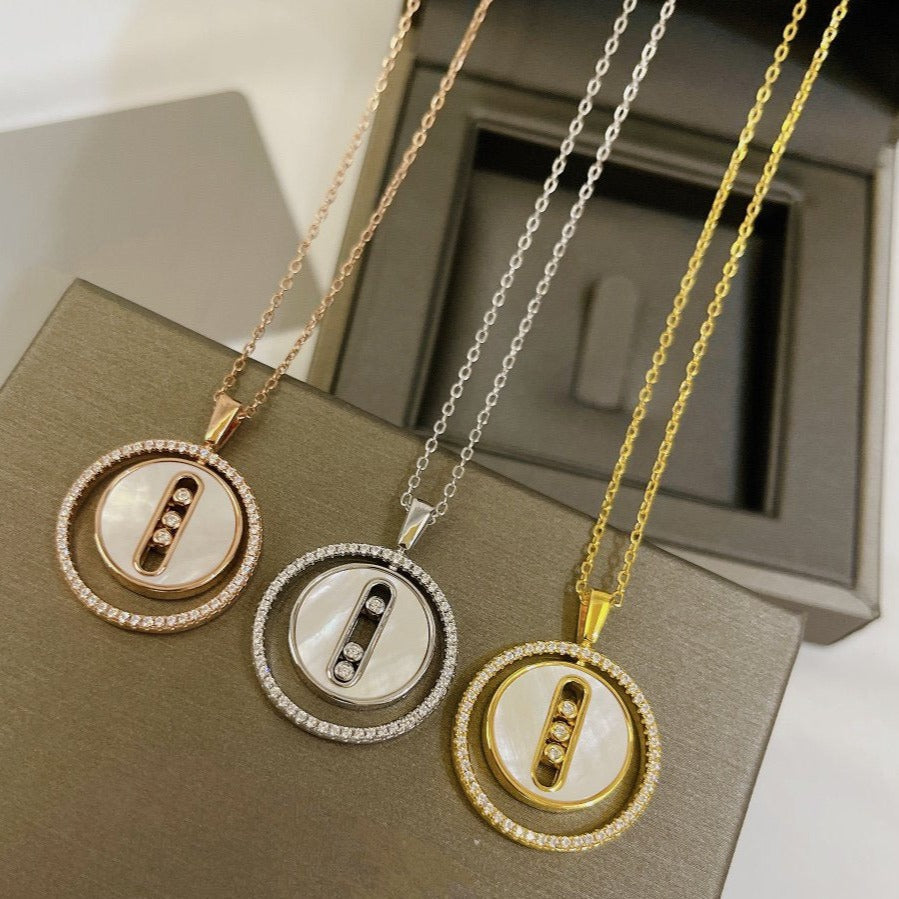 [Miro ]  MOVE MM NACRE BLANCHE DIAMOND NECKLACE