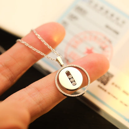 [Miro ]  MOVE MM SILVER DIAMOND NECKLACE