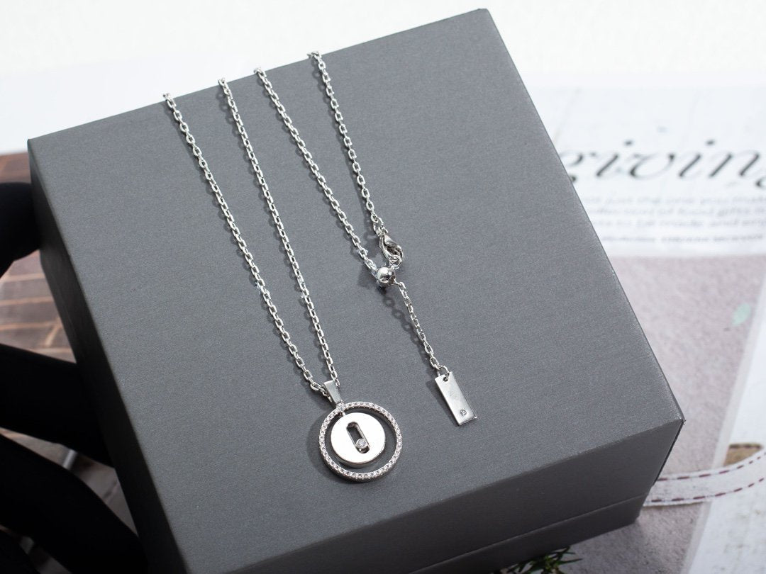 [Miro ]  MOVE PM NECKLACE SILVER DIAMOND