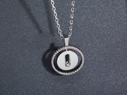 [Miro ]  MOVE PM NECKLACE SILVER DIAMOND