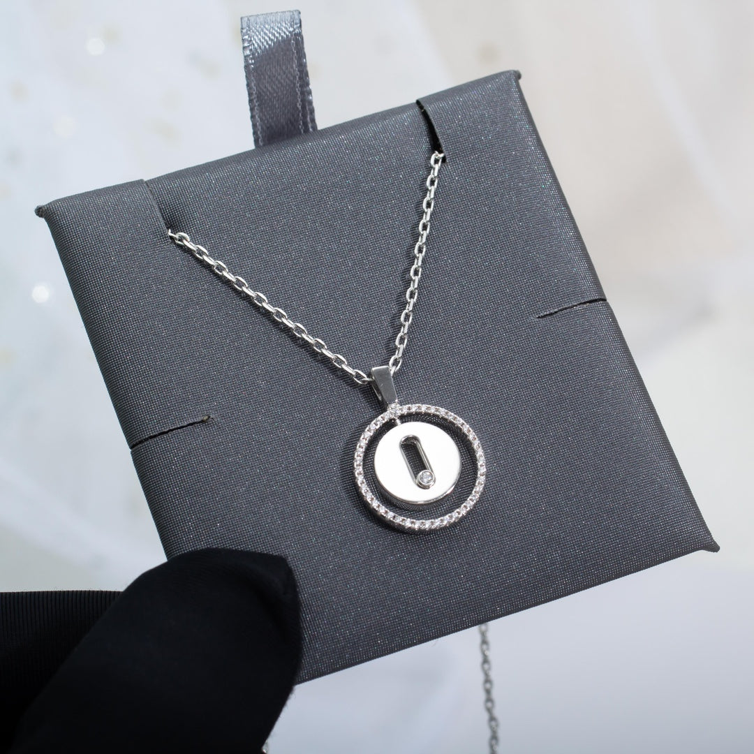 [Miro ]  MOVE PM NECKLACE SILVER DIAMOND