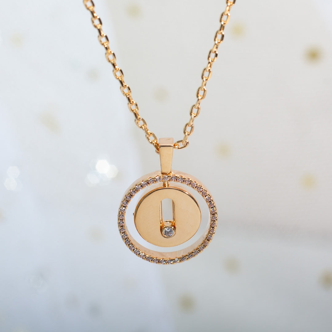 [Miro ]  MOVE PM NECKLACE PINK GOLD DIAMOND