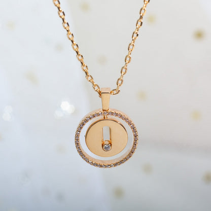[Miro ]  MOVE PM NECKLACE PINK GOLD DIAMOND