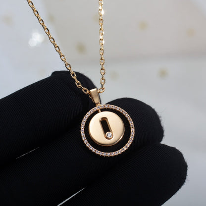 [Miro ]  MOVE PM NECKLACE PINK GOLD DIAMOND