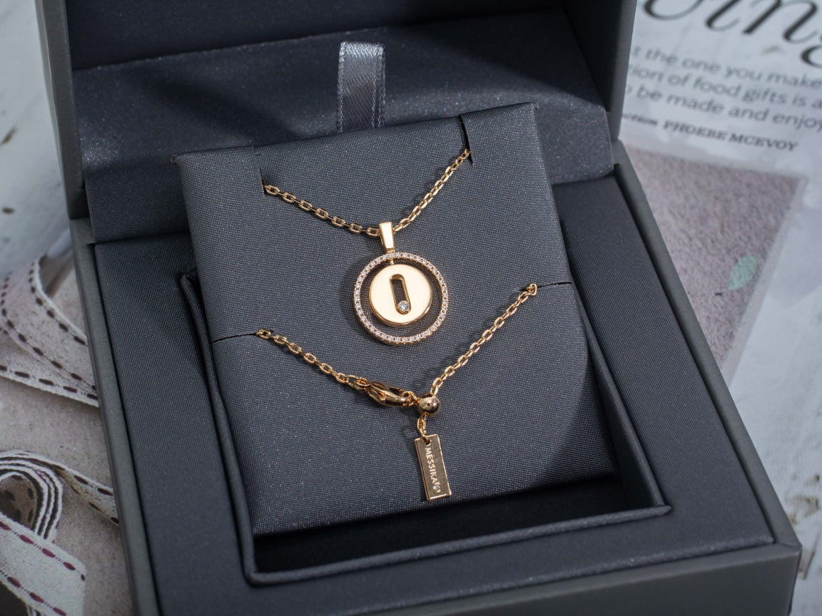 [Miro ]  MOVE PM NECKLACE PINK GOLD DIAMOND
