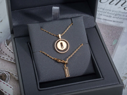 [Miro ]  MOVE PM NECKLACE PINK GOLD DIAMOND