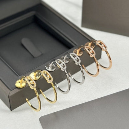 [Miro ] CREOLES MOVE UNO PM DIAMOND EARRINGS