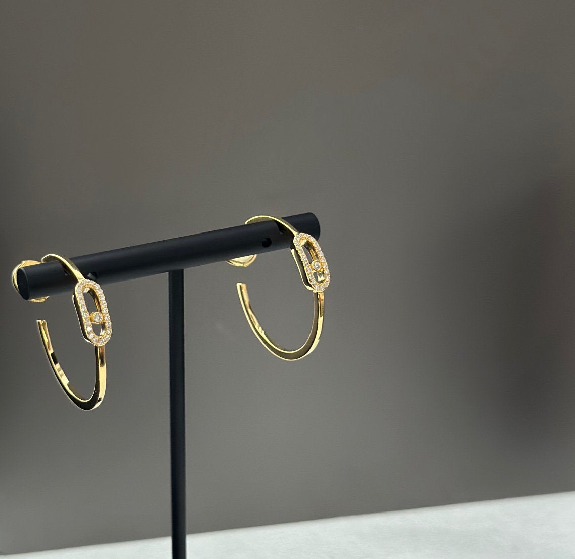 [Miro ] CREOLES MOVE UNO PM DIAMOND EARRINGS