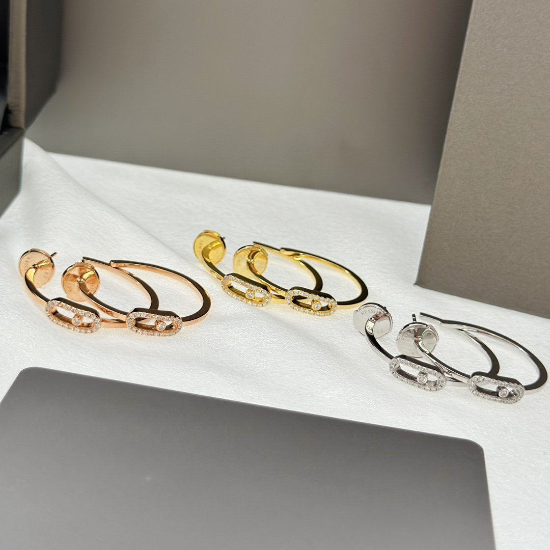 [Miro ] CREOLES MOVE UNO PM DIAMOND EARRINGS