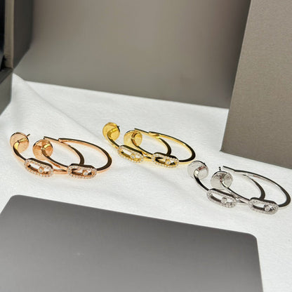 [Miro ] CREOLES MOVE UNO PM DIAMOND EARRINGS