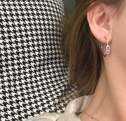 [Miro ] CREOLES MOVE UNO PM DIAMOND EARRINGS