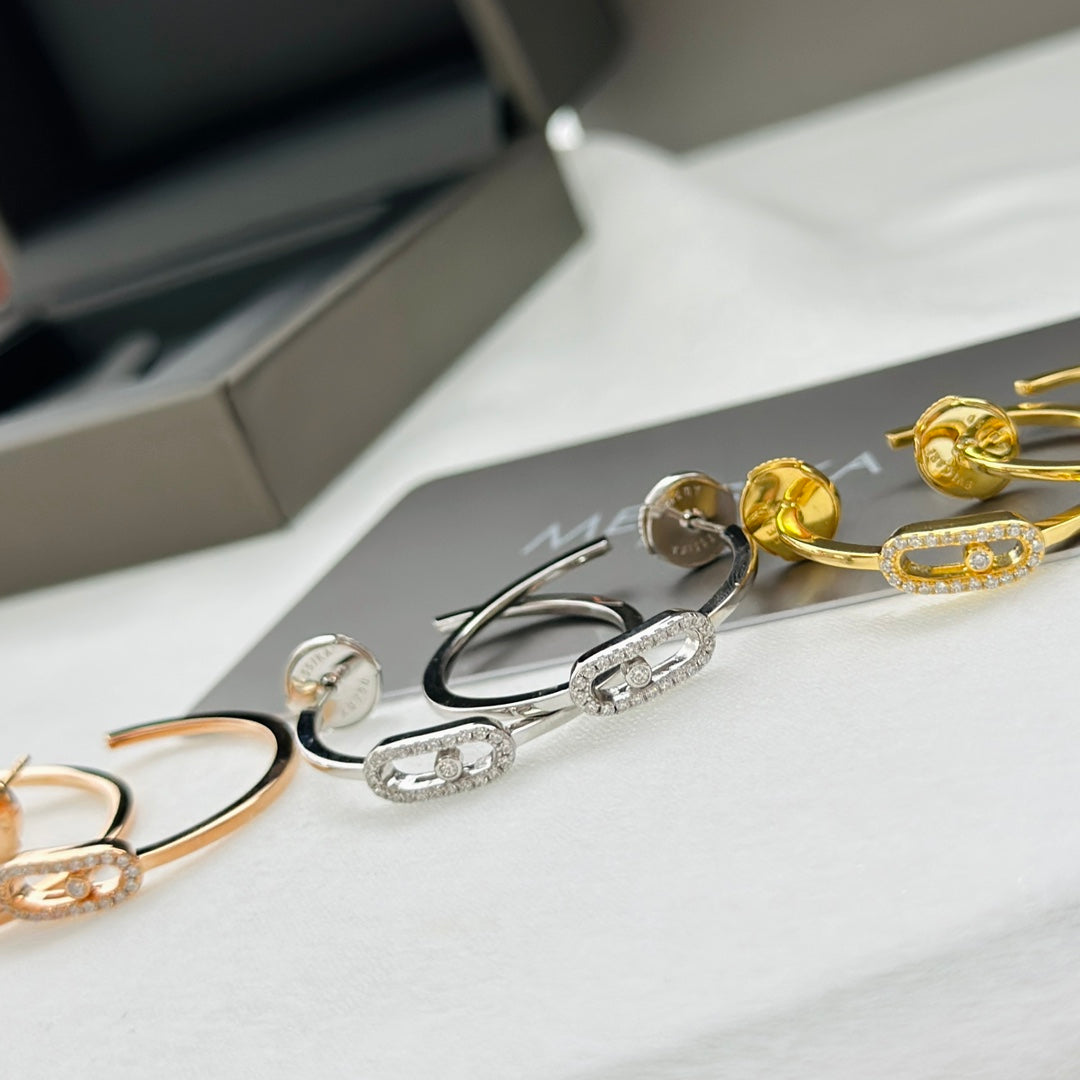 [Miro ] CREOLES MOVE UNO PM DIAMOND EARRINGS