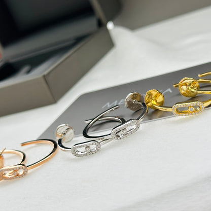 [Miro ] CREOLES MOVE UNO PM DIAMOND EARRINGS