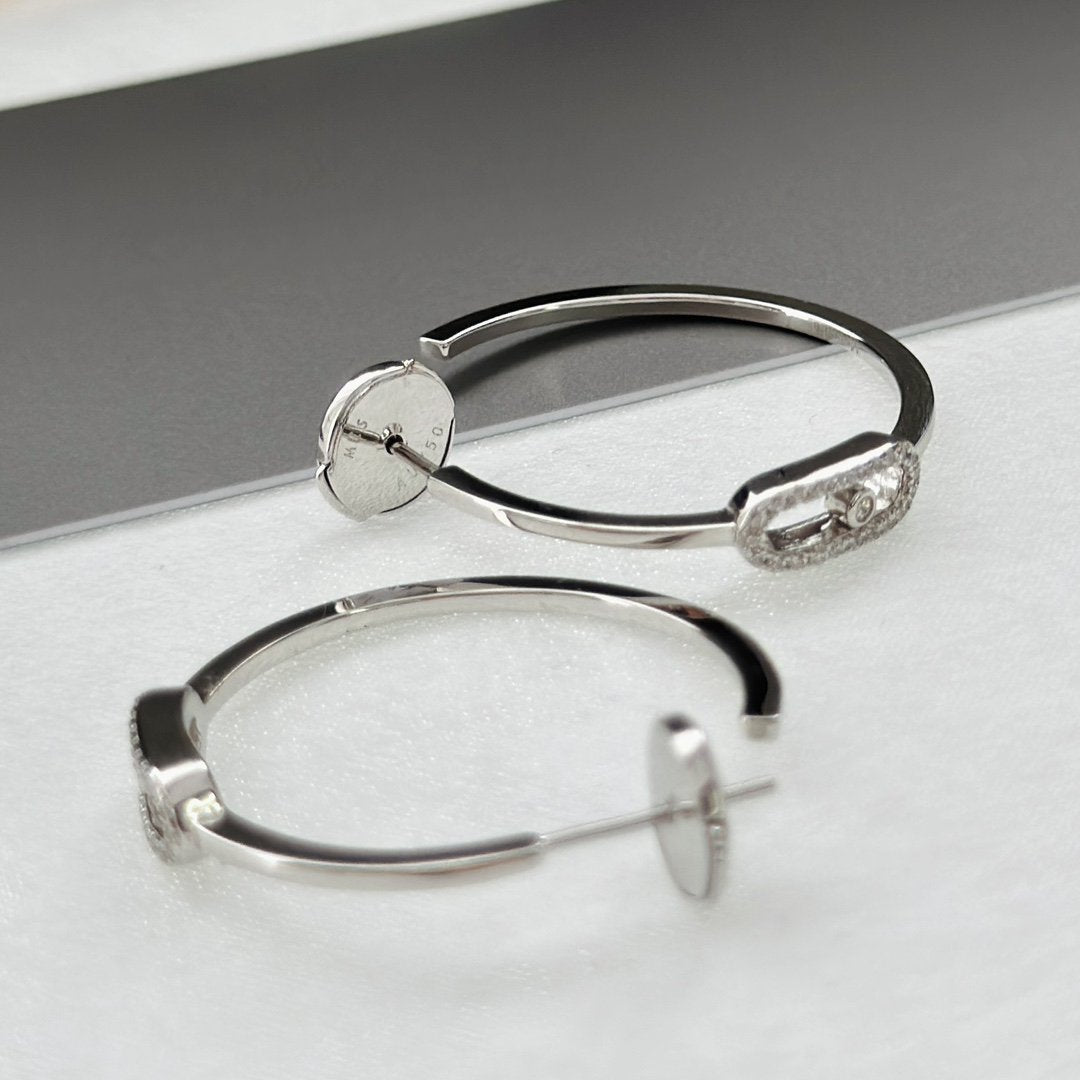 [Miro ] CREOLES MOVE UNO PM DIAMOND EARRINGS
