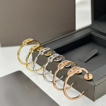 [Miro ] CREOLES MOVE UNO PM DIAMOND EARRINGS