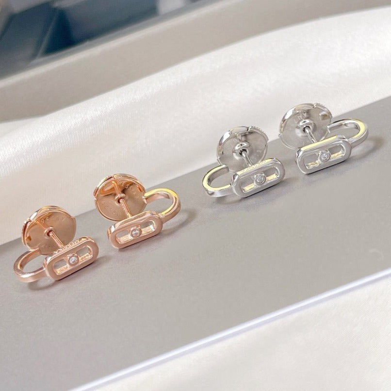 [Miro ] CREOLES MOVE UNO MINI 1 DIAMOND EARRINGS