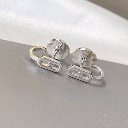 [Miro ] CREOLES MOVE UNO MINI 1 DIAMOND EARRINGS