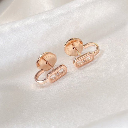 [Miro ] CREOLES MOVE UNO MINI 1 DIAMOND EARRINGS