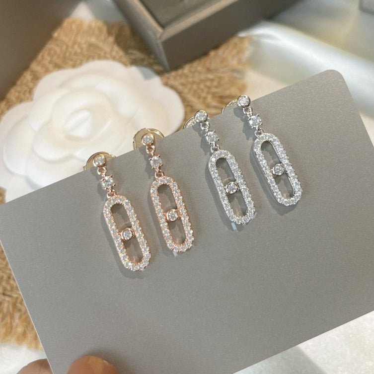 [Miro ] DORMEUSES MOVE UNO DIAMOND EARRINGS
