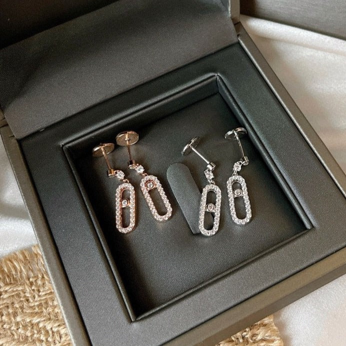 [Miro ] DORMEUSES MOVE UNO DIAMOND EARRINGS