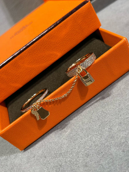 Miro HM KELLY CLOCHETTE DOUBLE RING IN  WITH DIAMONDS