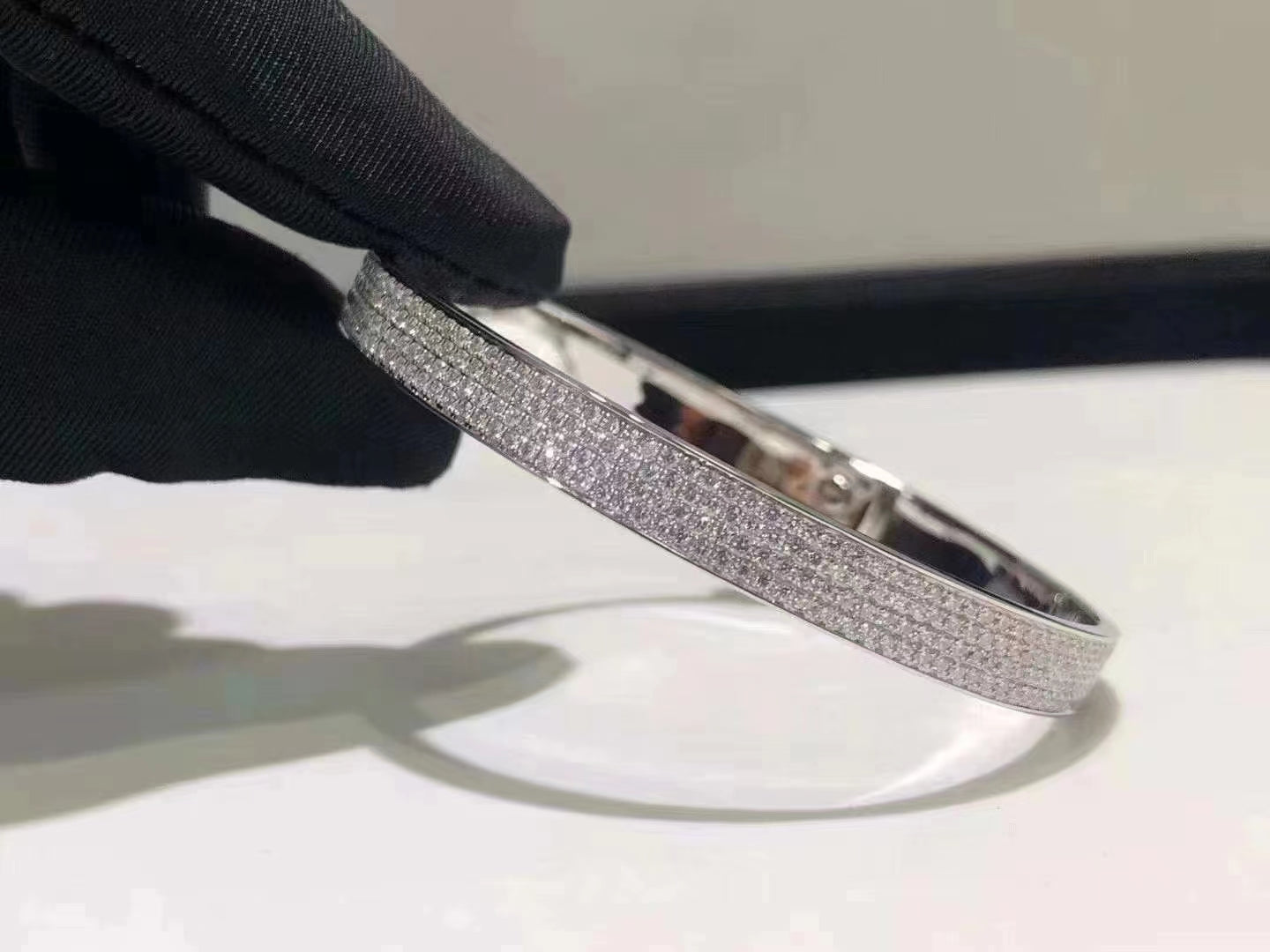 Miro HM KELLY BRACELET IN SILVER AND FULL PAVE DIAMOND